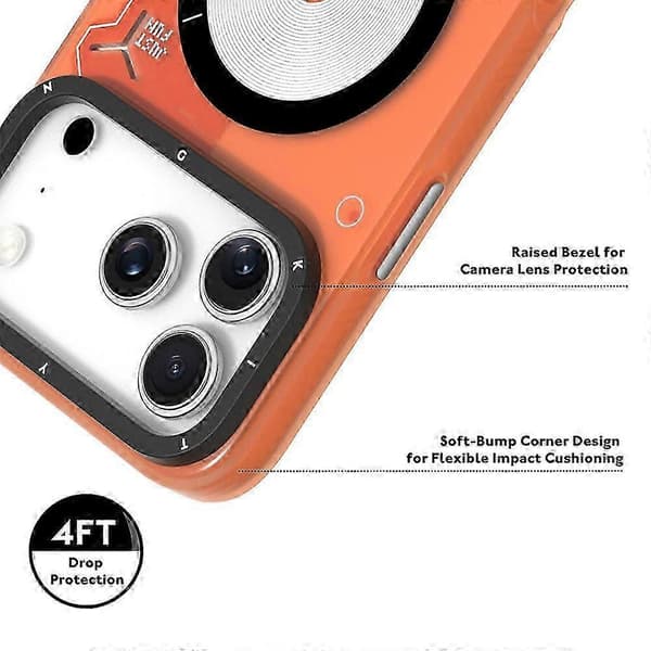 YOUNGKIT Kompatibel med iPhone 17 Pro Max Magnetisk Deksel Unik Diskdesign TPU + PC Telefon Bakdeksel Transparent