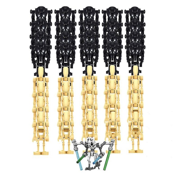 21 stk Star Wars Battle Droids Byggeklosser Sett Mini Actionfigurer Dukke Minifigurer Leke Skrivebordsdekor