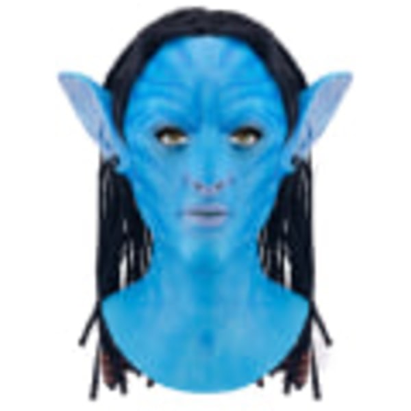 Halloween-naamio lateksipäähine kiiltävä samalla avatar-päähineellä cosplay bard COS