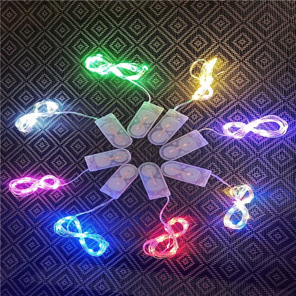 1m Mini LED Ljusslinga Batteridriven Lila