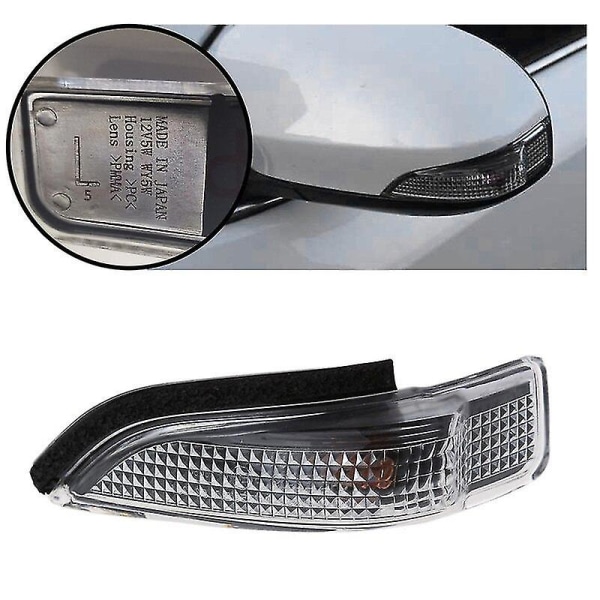 Ny bilspegel Blinkersljus vänster/höger sida Stabil Pålitlig Hållbar Säker passform Kompatibel med Toyota Camry Corolla#297012 Left