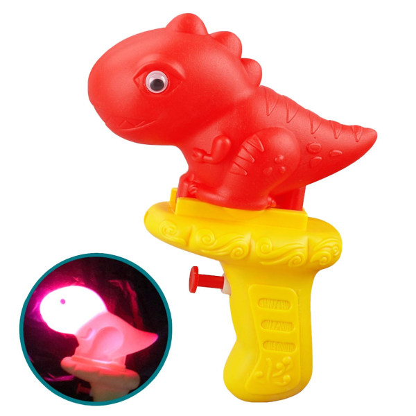 Vattenpistol Leksak Anti-läckage Trycktyp Glow In The Dark Grepp Cartoon Dinosaur Robust Sommar Utomhus Simning Lek Vatten Skytte Leksak Semesterpresent Red