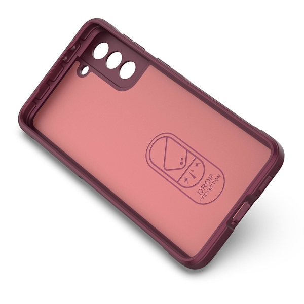 Robust baksida mobilfodral för Samsung Galaxy S21+ 5g - Stötsäker, mjuk TPU, skyddande Wine Red
