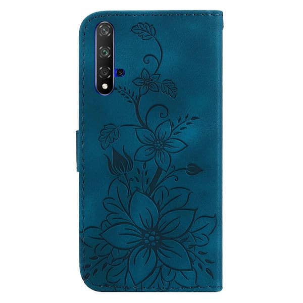 Lær Telefondeksel For Huawei nova 5T / Honor 20 Blue