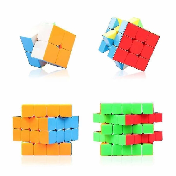 4 kpl Magic Cube Speed ​​Cube 2x2 3x3 4x4 5x5 palapelilelut lahja lapsille