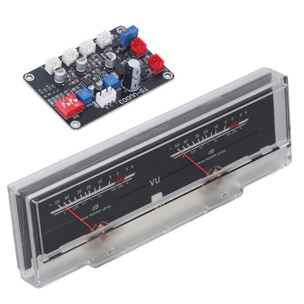VU Meter High Accuracy Portable Backlit White ABS DIY Driver Board Easy Use Durable Home Car Use