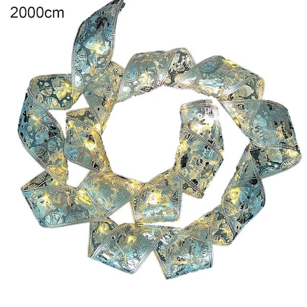 Sæt påske-stil øjenfangende båndstrenglys bånd LED charmerende kaninmønster strenglys dekoration til fest Blue 20M,Warm light
