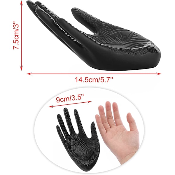 Handsmuckesmyckesbricka Ringhållare Smyckesdisplay Handsmuckeshållare Prydnadsfat Förvaring Dekoration, Svart