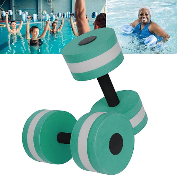 Mardi Gras 2024 1 Par Aqua Fitness Håndvægte Skum Dumbbells Håndstænger Pool Modstandstræning Sky Blue