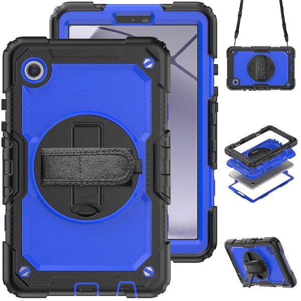 Case on yhteensopiva Samsung Galaxy Tab A9:n kanssa Black Dark Blue