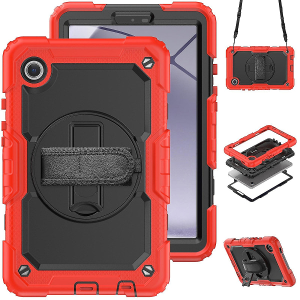 Case on yhteensopiva Samsung Galaxy Tab A9:n kanssa Red