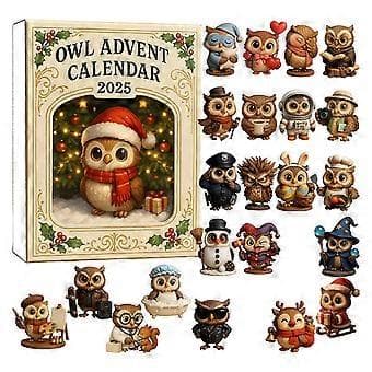 24-dagers juleugle adventskalender nedtelling juledekorasjon