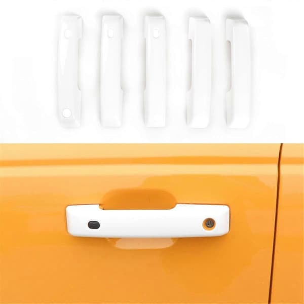 Door Handle Cover Trim for 2021-2024 Accessories White with Smart Switch Hole