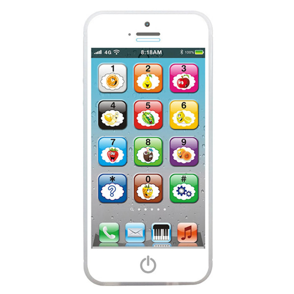 1 kpl Baby matkapuhelin Oppimisen matkapuhelin Lasten Musiikkilelut Varhaisopetukseen tarkoitettu sähköpuhelinlelu White