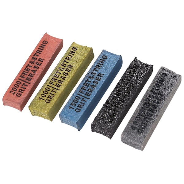 5-pack Fretgummi för Gitarr, Poleringsrengöring för Band, Poleringsverktyg för Band, Rengöring av Bandsträngar (180 & 400 & 1