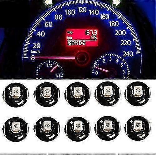 10 stk. T4.2 12V LED-pære Bilinstrument Dashboard Meter Panel Lys Lamper Green 10