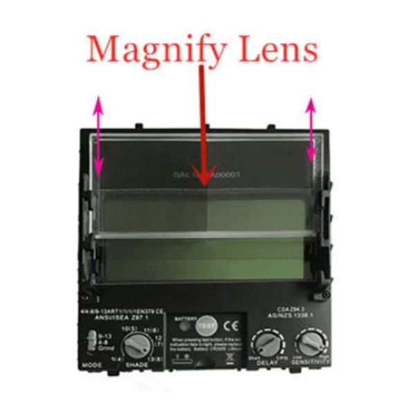 Svetsglasöga Förstoringslins Diopter 2.0 Yttre Mått 107mmx50mm För Svetsmask