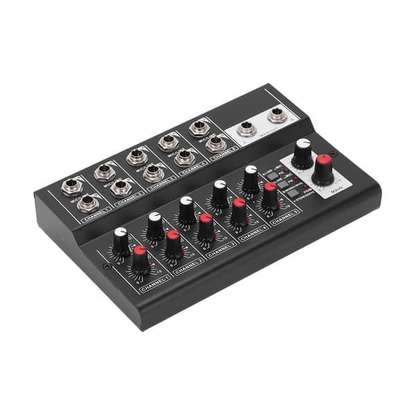 10-channel Mixer Console Audio Mixer Sound Mixing Board with 2 Main Volume Knobs US Plug AC100-240V