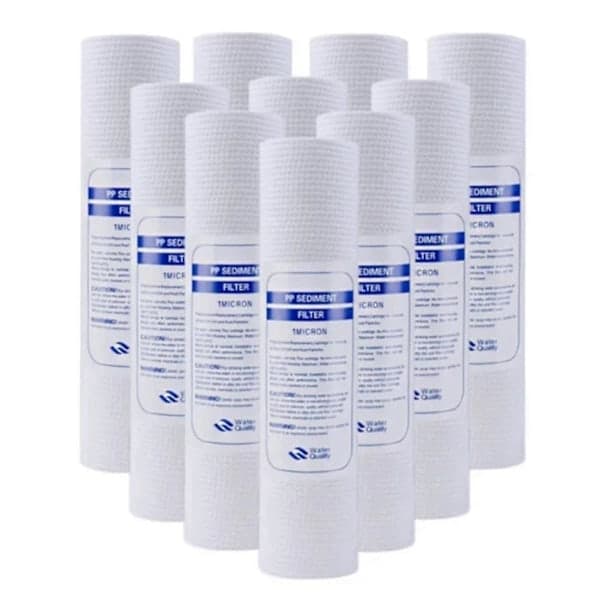 10 st universellt vattenfilter PP bomullsfilter sedimentvattenfilter polypropenmaterial, 1 Mi