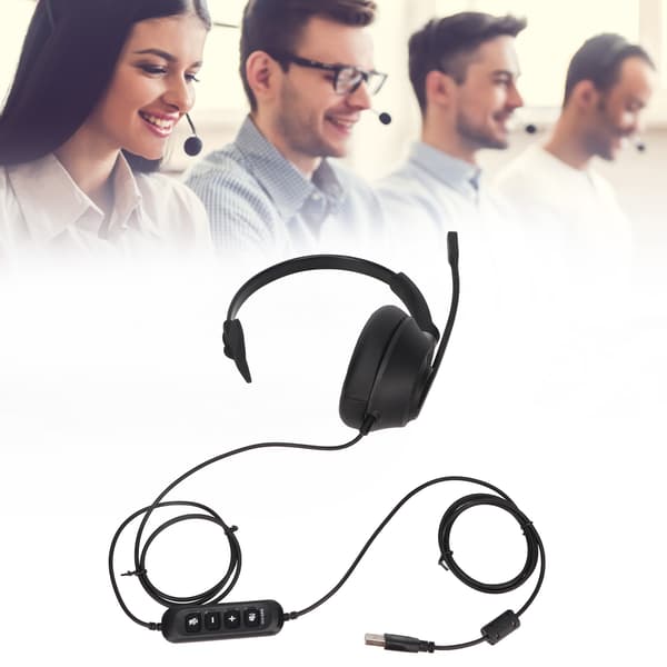 Monauralt USB-headset til virksomheder med ENC-støjreduktion