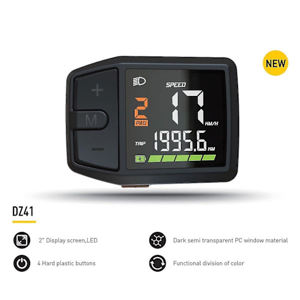 BAFANG-DZ41 display skärm lämplig för åttkantig centralmotor M500 M600 BBS0102 HD instrument