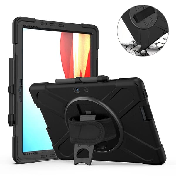 Til Microsoft Surface Pro X Stødsikkert Silikone+PC Cover Black