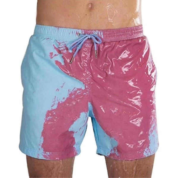 Magic Color Changing Beach Shorts Snabbtorkande badbyxor för vuxna och barn Purple Kids S