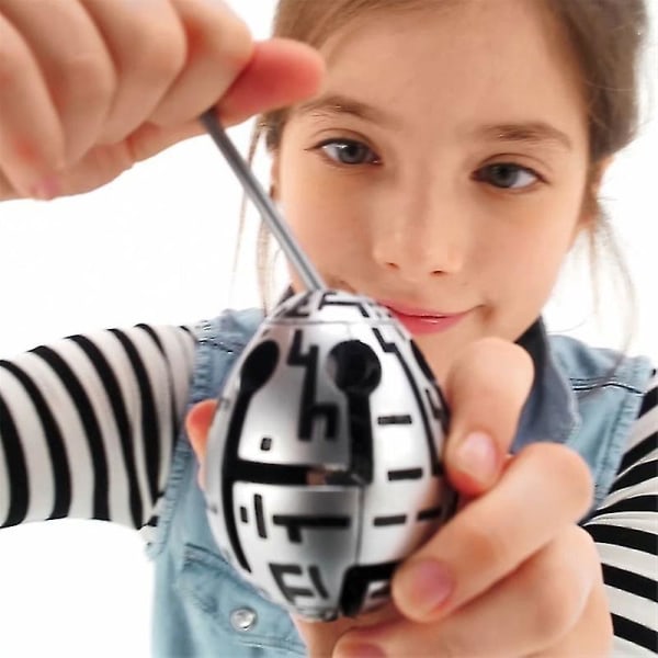 Labyrinttimuna - Pääsiäismuna Lasten Oppimislelu Taikamuna Älykäs Munan Labyrintti Puzzle Pelilelut Lapsille Lahja Orange