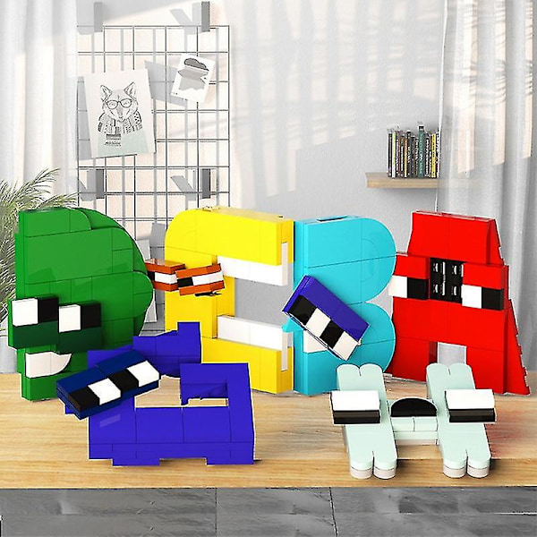 26 Stilige Alfabetiske Byggeklosser Sett Engelske Bokstaver Lore (a-z) Utdanningsklosser Leke for Barn Kid Buildmoc Bursdagsgaver C