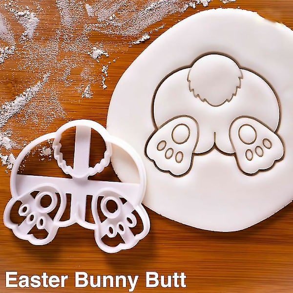 5-pack Cartoon Kyckling Kanin Ägg Cookie DIY Bakverktyg Påsk Cookie Form Jd4 Easter Bunny Butt