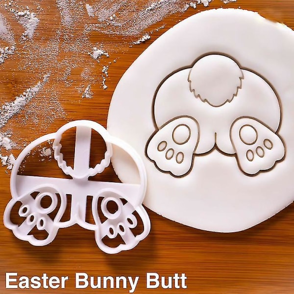 5-pakks Cartoon Kylling Kanin Egg Kake DIY Baking Verktøy Påske Kakeform Jd4 Easter Bunny Butt