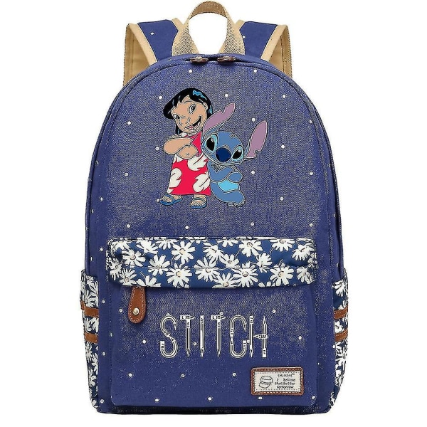 Lilo & Stitch Ryggsäckar för kvinnor och män - Skolväska för tonåringar - Laptopryggsäck i canvas med stor kapacitet - Ryggsäck med Anime Mochilas Green 4