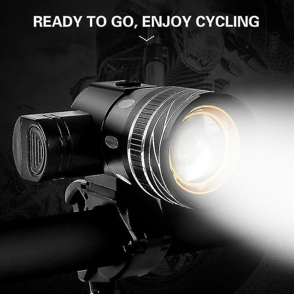 Z30 15000lm T6 Led Light Sykkel/sykkel/lyssett Usb Oppladbar Hovedlykt/lommelykt Vanntett Zoombar Sykkellampe For Sykkel