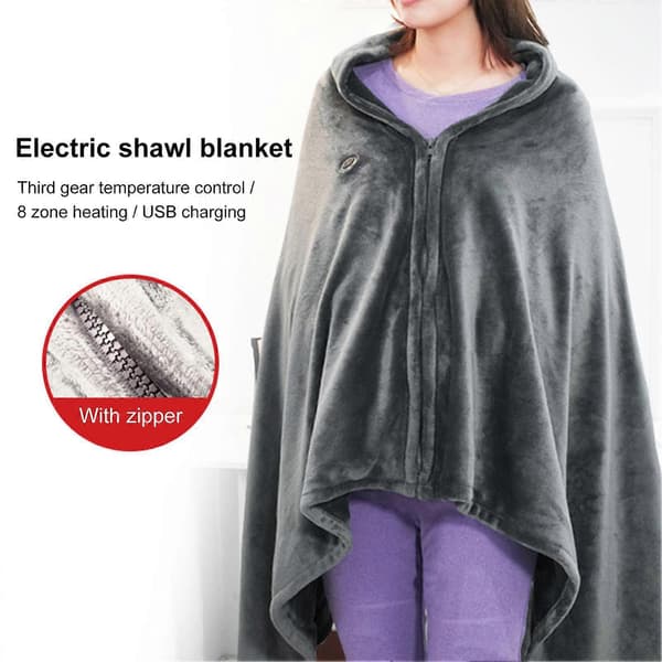 Washable Heating Blanket Zipper Adjustable Temperature Fast Heating Electric Blanket for Home