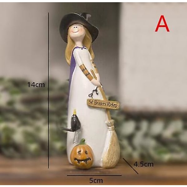 Halloween-noita-koristeet, klassiset noitamyssyt, kissa ja kurpitsa A