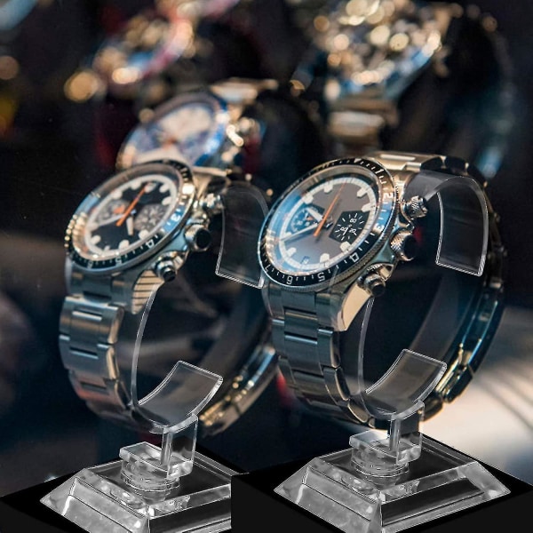 4-pack Urvisningsställ för Klockor, Transparent Armband Smycken Klockvisningsställ Hållare