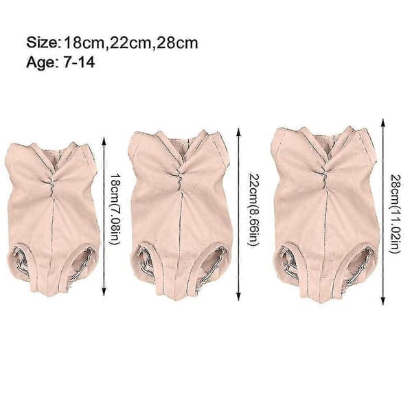 18-28cm Fullständiga Lemmar Leksaker Solid Simulering Återfödd Docka Tillbehör Kit Tygkropp Mjuk 22cm
