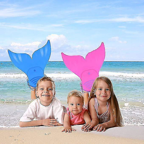 Barnens Havsjungfrus Flippor Simning Justerbar Toddler Swim Monofin (rosa)