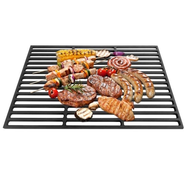 YRHOME Matlagningsgaller, Gjutjärn, Grillgaller, Emaljerat, Grilltillbehör 54 x 34 cm