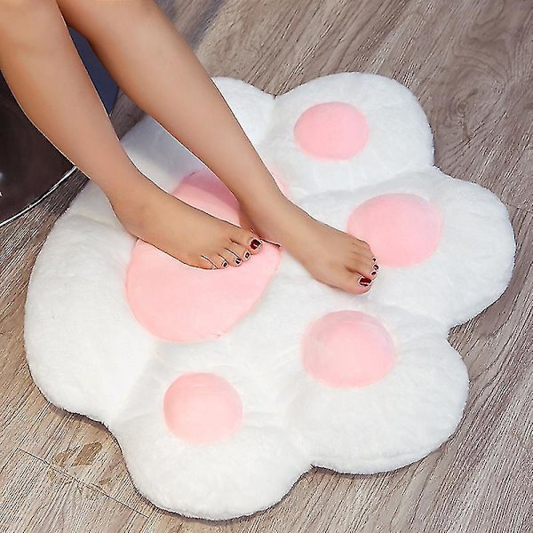 Kattens pote pute Søt sete pute Kattens pote form Lat sofa Bjørnens pote kontorstol pute Koselig varm plysj sofa dekorasjon pute #jjwj001 PolarWhite Large