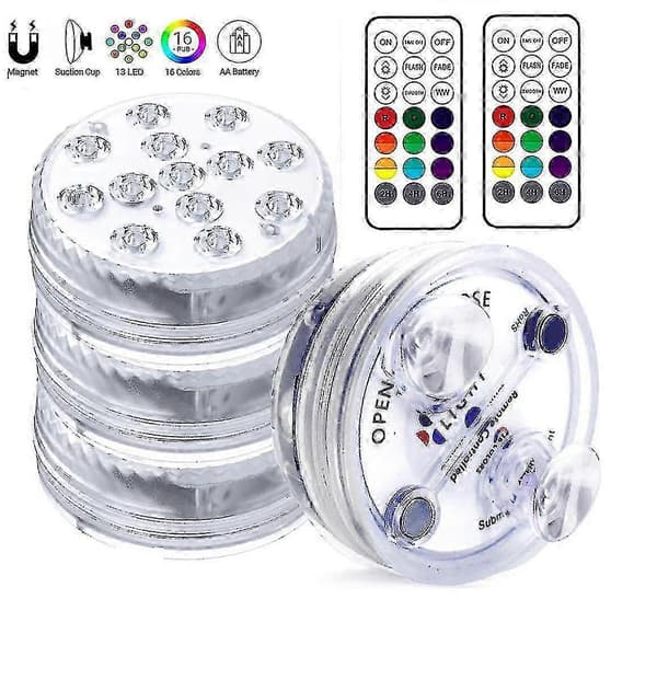 Underwater Lamp, LED Underwater Lights Pool Lighting Waterproof With Remote Control, Ip68, 13 LEDs Change LED Underwater Festi [DB]