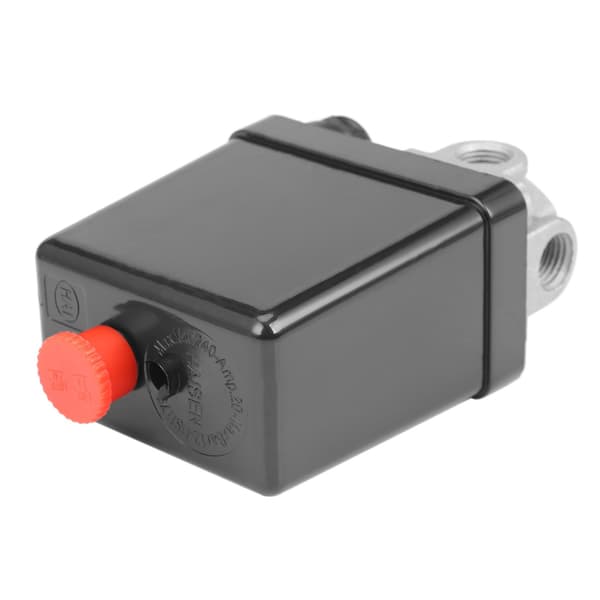 Kraftig luftkompressor trykafbryder kontrolventil 90 Psi -120 Psi Sort