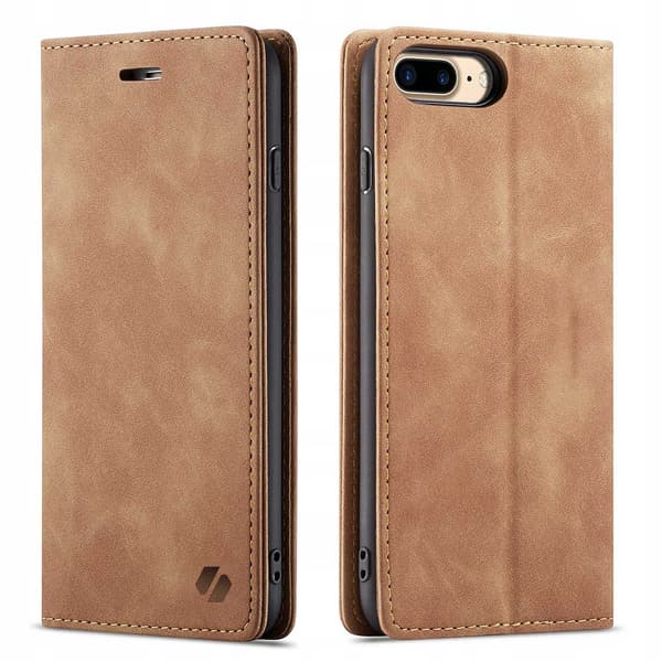 Spacecase Futteral Lommebokdeksel For Iphone 7 8 Plus Brun Farge