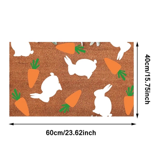 Tervetuloa Pääsiäispupuun Koristeellinen Ovimatto 16 X 23.6 Tuumaa, Liukumaton Ja Pestävä Ovimatto Kumipäällysteinen Ovi Matto Matot Sisä- Ja Ulkokäyttöön style 4