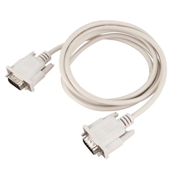 1,4m RS232 DB9 9-polet Han til VGA Video 15-polet Han Adapter Lysegrå