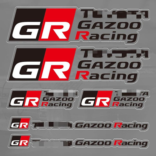 Bil-klistermærke Gazoo Racing Gr-logo-emblem Auto-mærkatklistermærker - Klistermærker til bilinteriør GR-7
