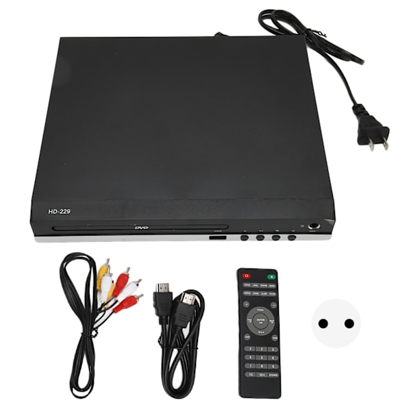 Mini DVD Player 1080P Support AV Output Remote Control HD Multimedia Interface DVD CD Player with USB Port 110-240V EU Plug 0.5