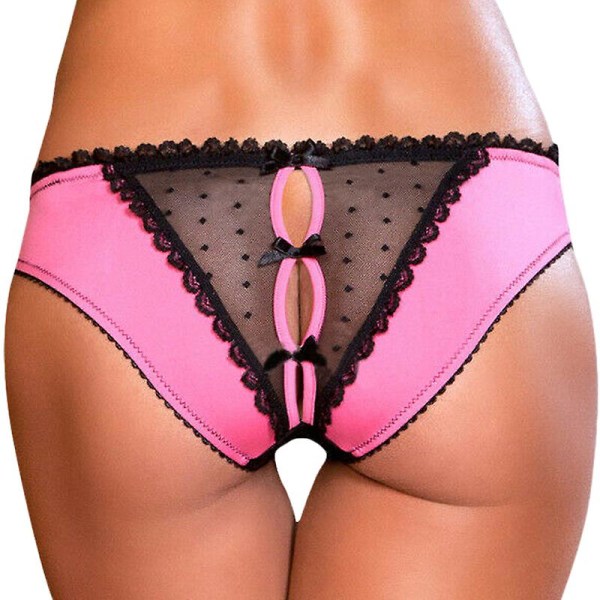 Naisten alushousut, haara-aukkoiset alushousut, kalsarit, G-string-stringit, alusvaatteet Rose Red M