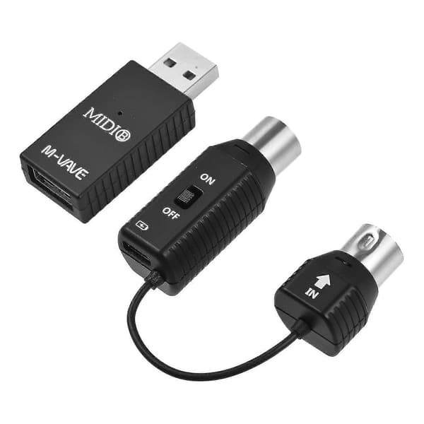 M-VAVE MS1 Mini langaton lähetysjärjestelmä MIDI langaton sovitin Plug and Play -tuki