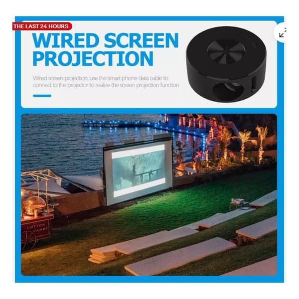 Mini bärbar projektor LED WiFi hemmabio Android TV Bluetooth USB 1080P